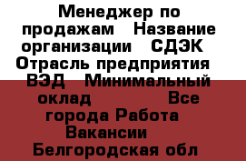 Менеджер по продажам › Название организации ­ СДЭК › Отрасль предприятия ­ ВЭД › Минимальный оклад ­ 15 000 - Все города Работа » Вакансии   . Белгородская обл.